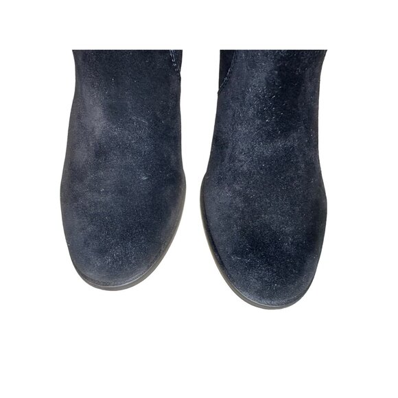 Frye & Co Phoebe Suede Leather Boots Size 8 Black Ankle 70s Retro Preppy Western - Picture 4 of 16